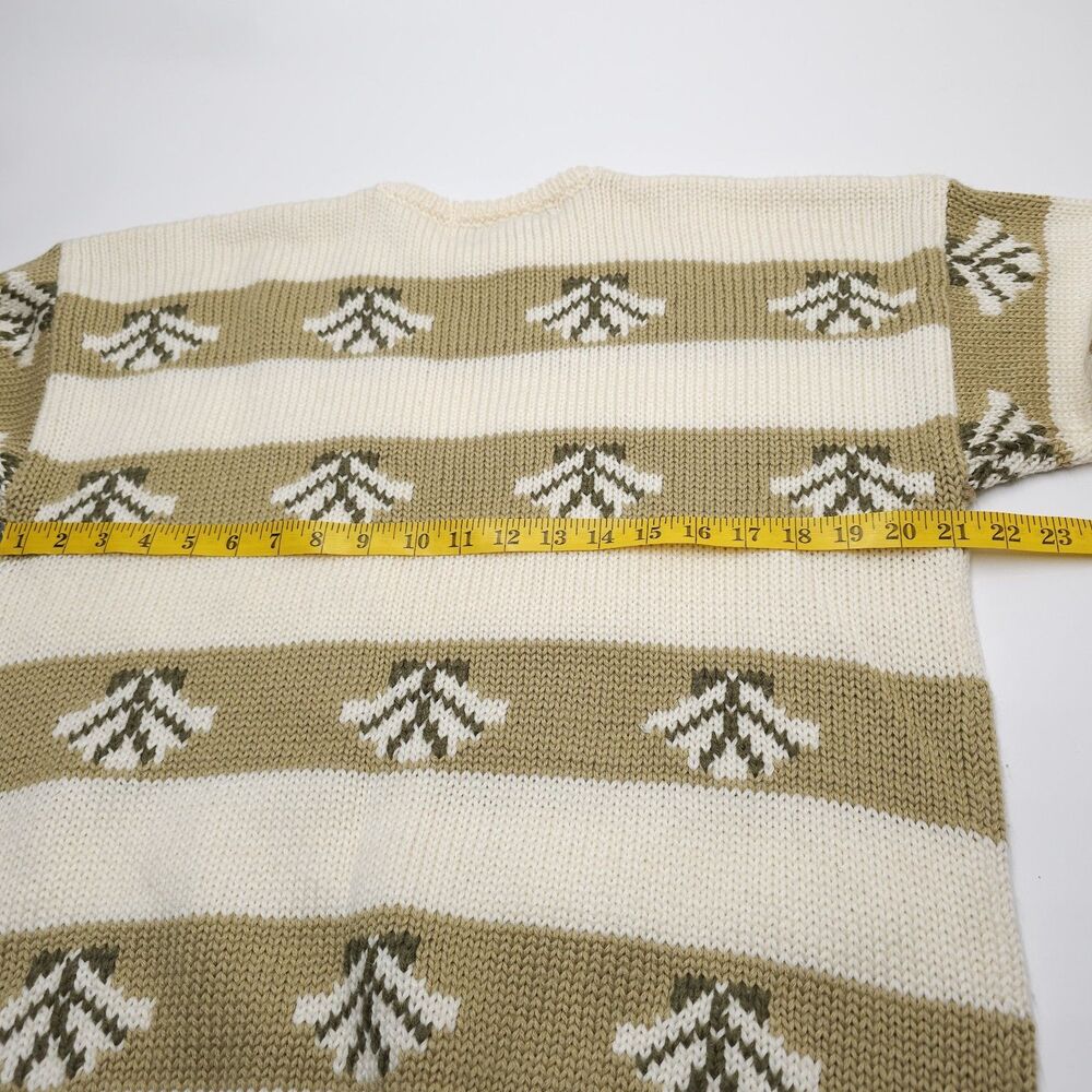 Vintage Kitty Hawk By Vivian Wang Sweater Womens Medium Beaded Stripe 80s Shell - Picture 10 of 12